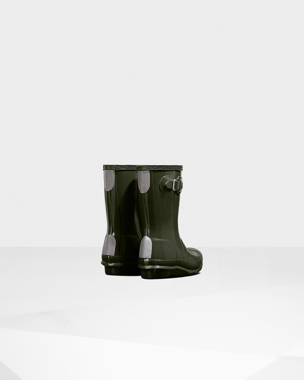 Kids Hunter Original Little Gloss | Rain Boots Dark Olive | NZ-8471-FTOA